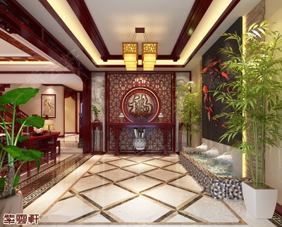 中国风别墅设计,别墅中国风装修效果图